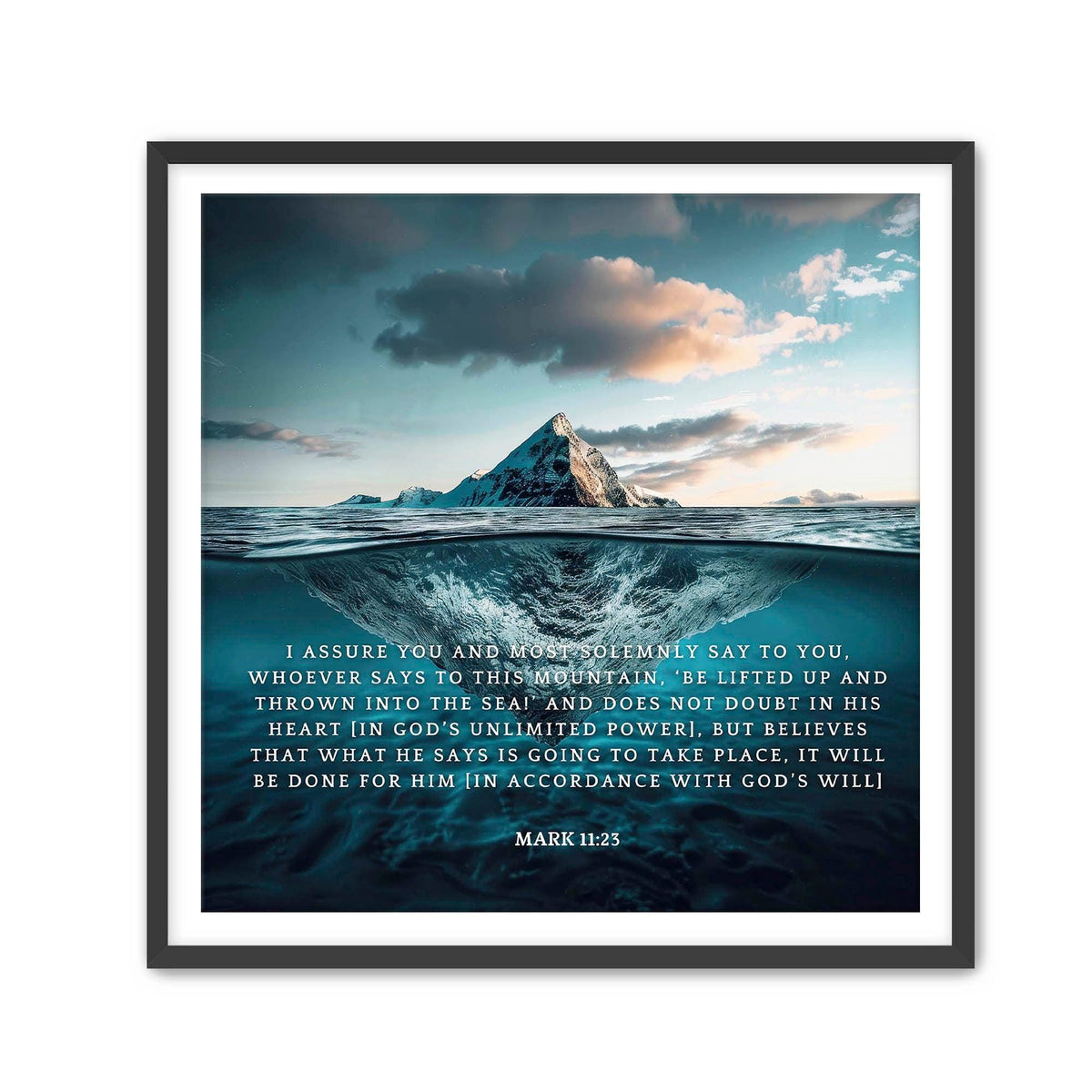 Mark 11:23 Bible Verse Wall Art - Christian Home Decor