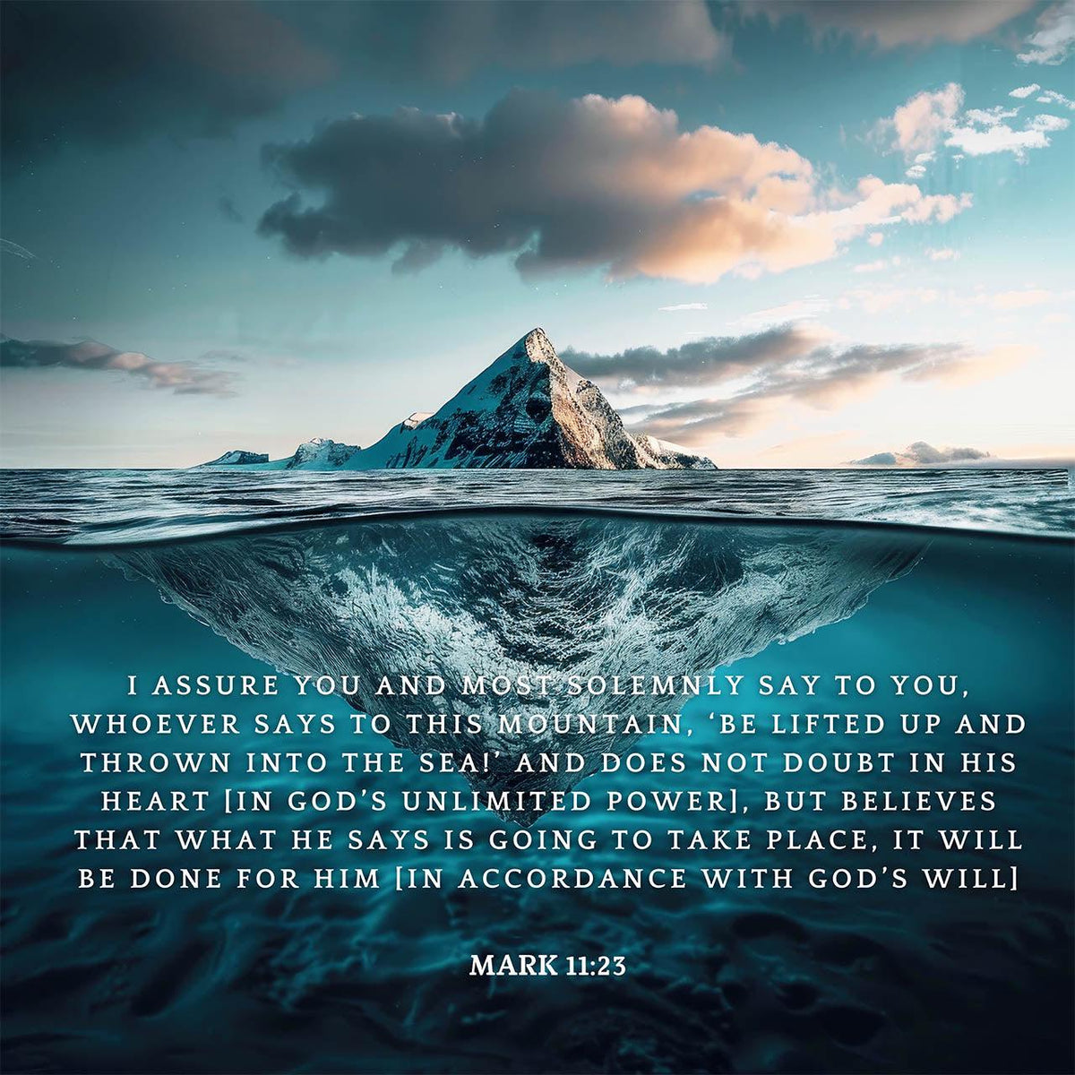 Mark 11:23 Bible Verse Wall Art - Christian Home Decor