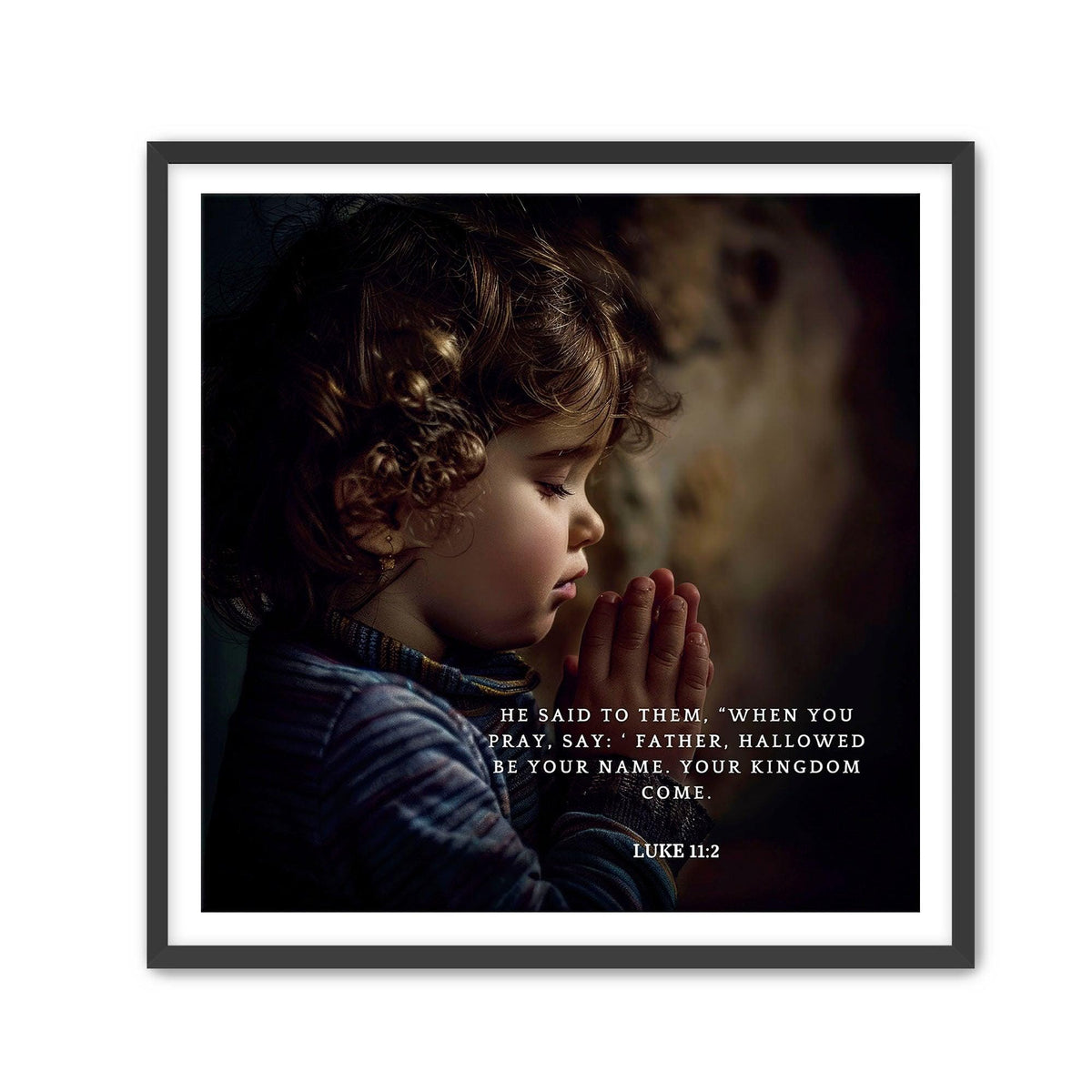 Luke 11:2 Scripture Art – Christian Home Decor