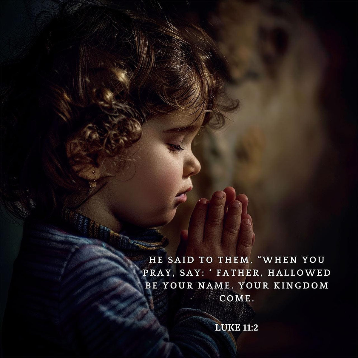 Luke 11:2 Scripture Art – Christian Home Decor