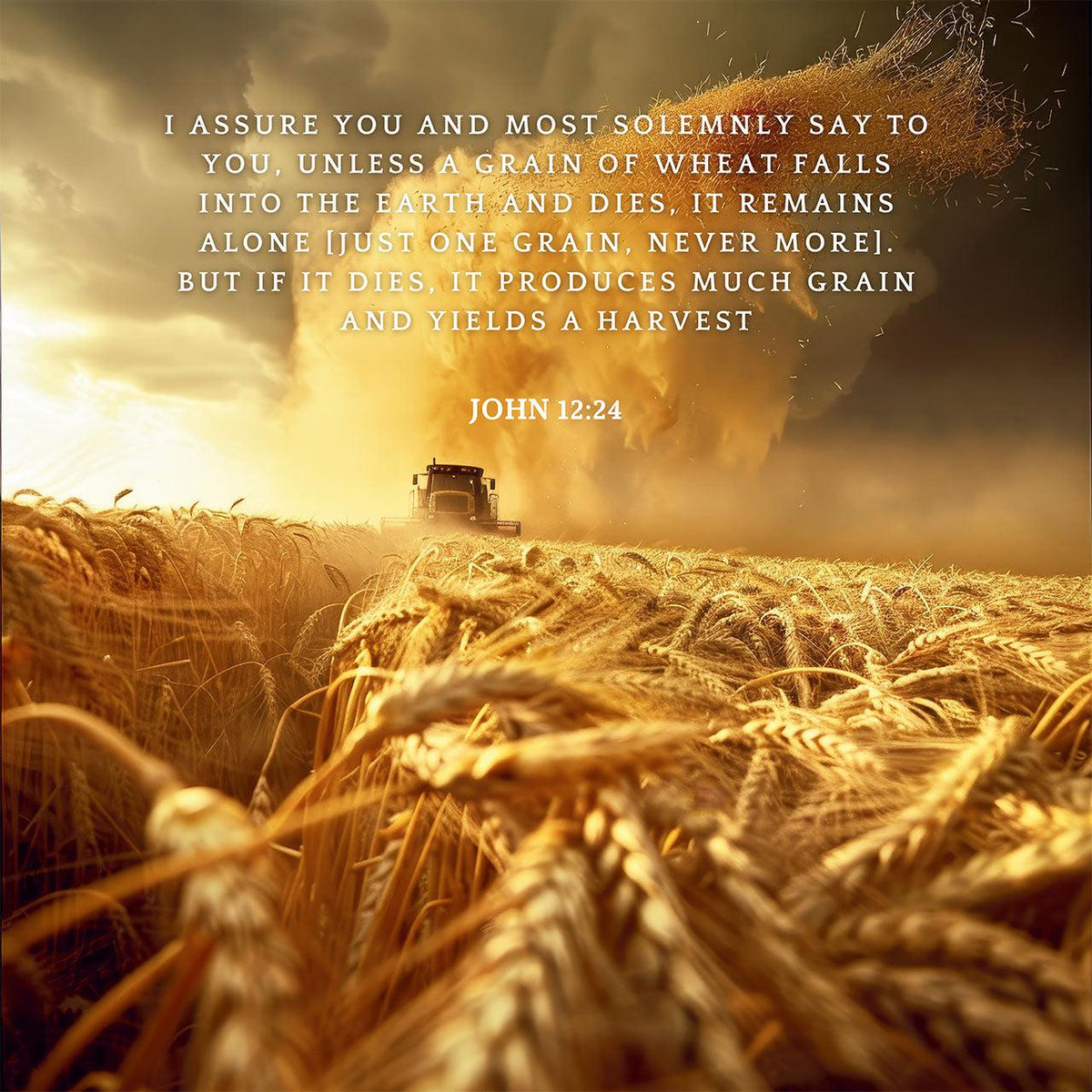 John 12:24
unless a grain of wheat falls into the earth and dies