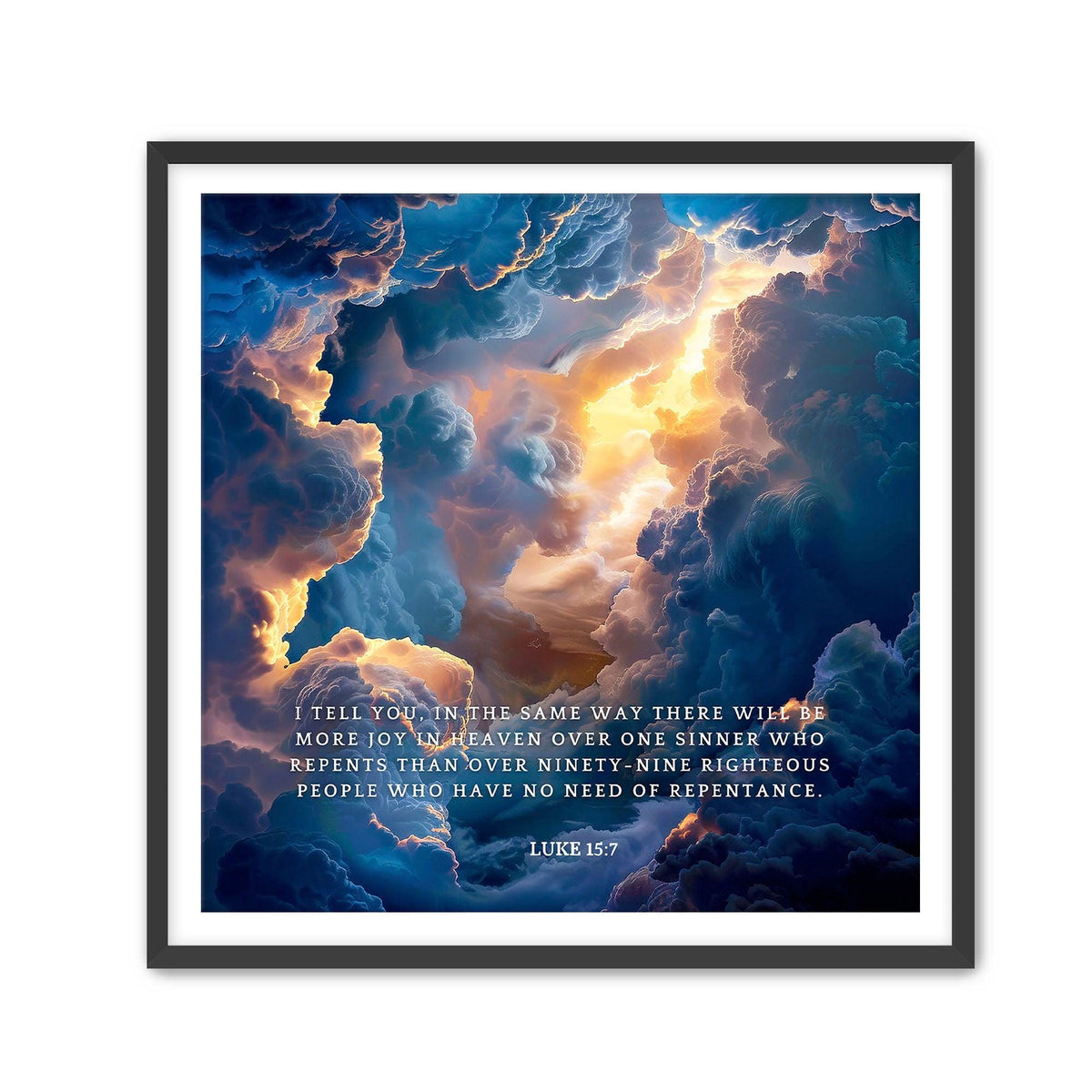 Luke 15:7 Scripture Wall Art – Christian Home Decor