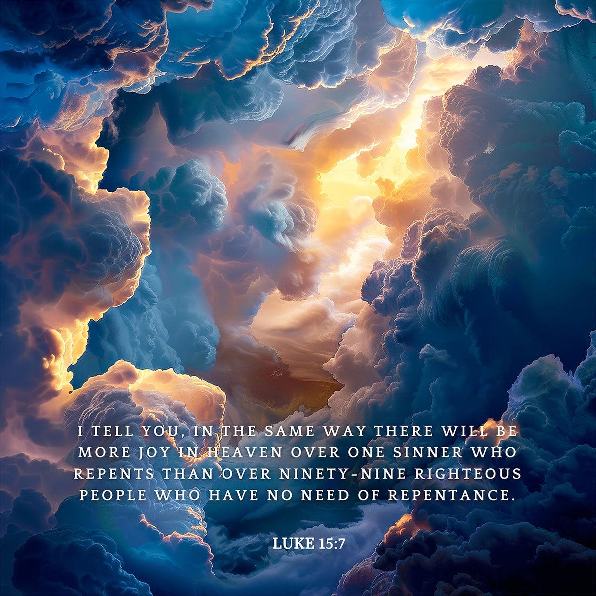 Luke 15:7 Scripture Wall Art – Christian Home Decor