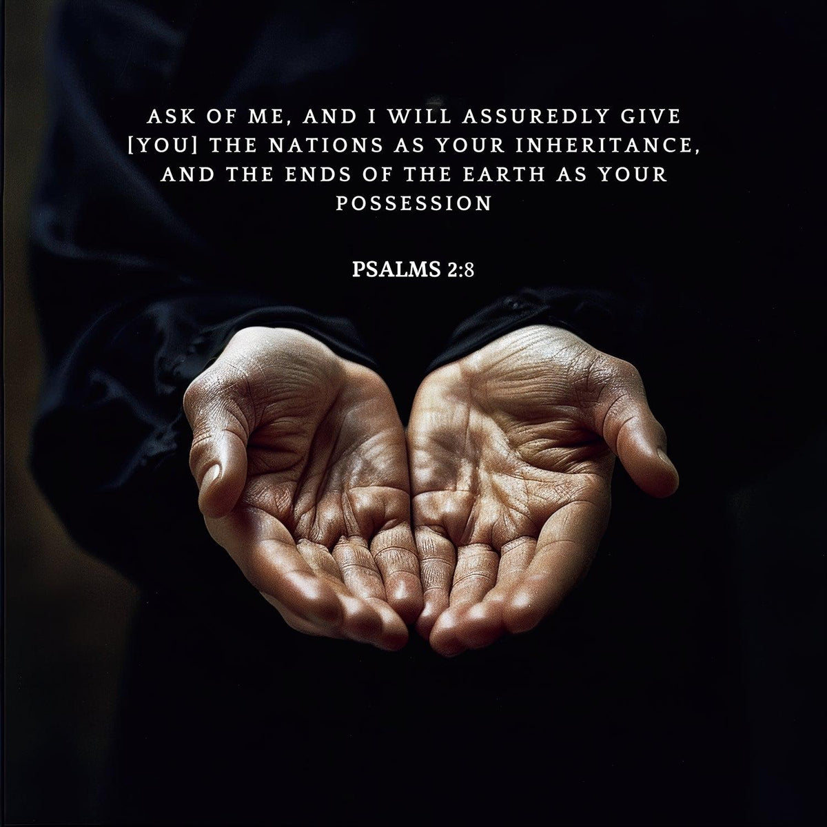Psalms 2:8 Bible Verse Print - Christian Wall Art