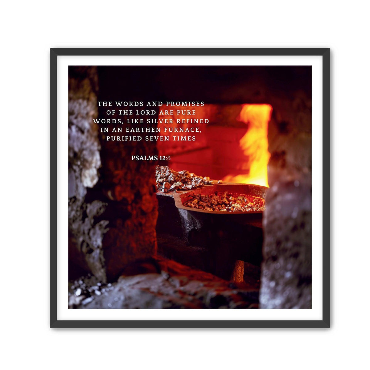 Psalms 12:6 Scripture Art – Bible Verse Wall Decor