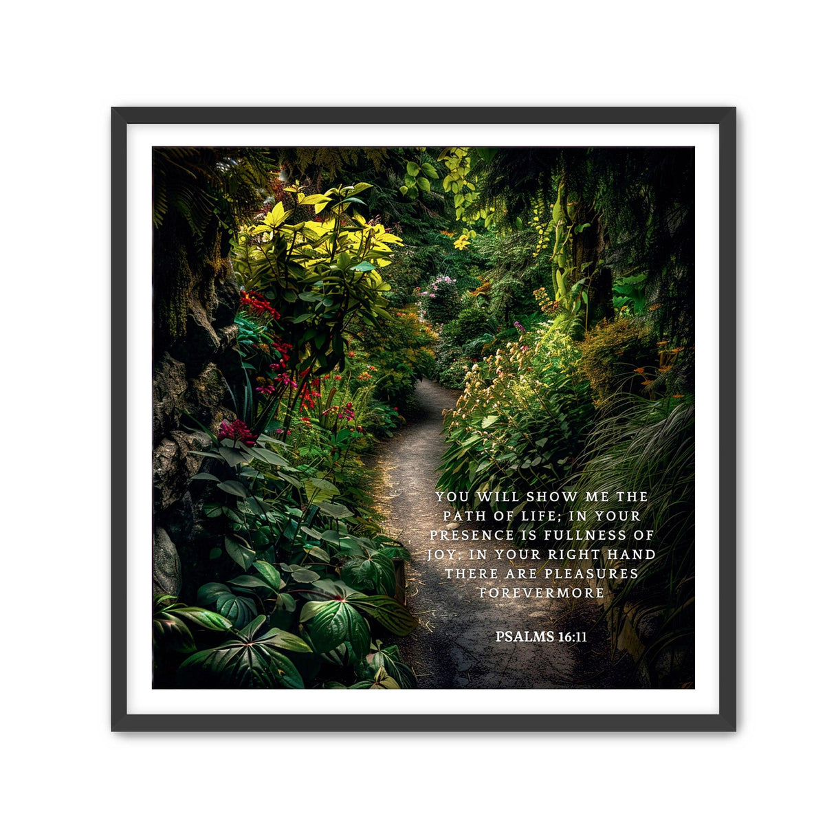 Psalms 16:11 Bible Verse Print - Christian Scripture Wall Art