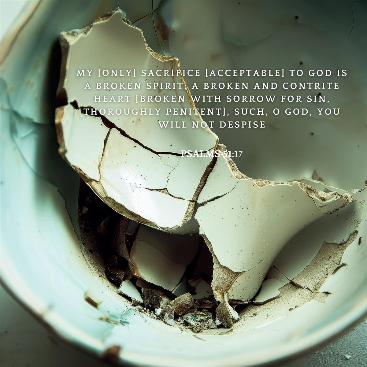 Psalms 51:17 Scripture Wall Art – Christian Home Decor