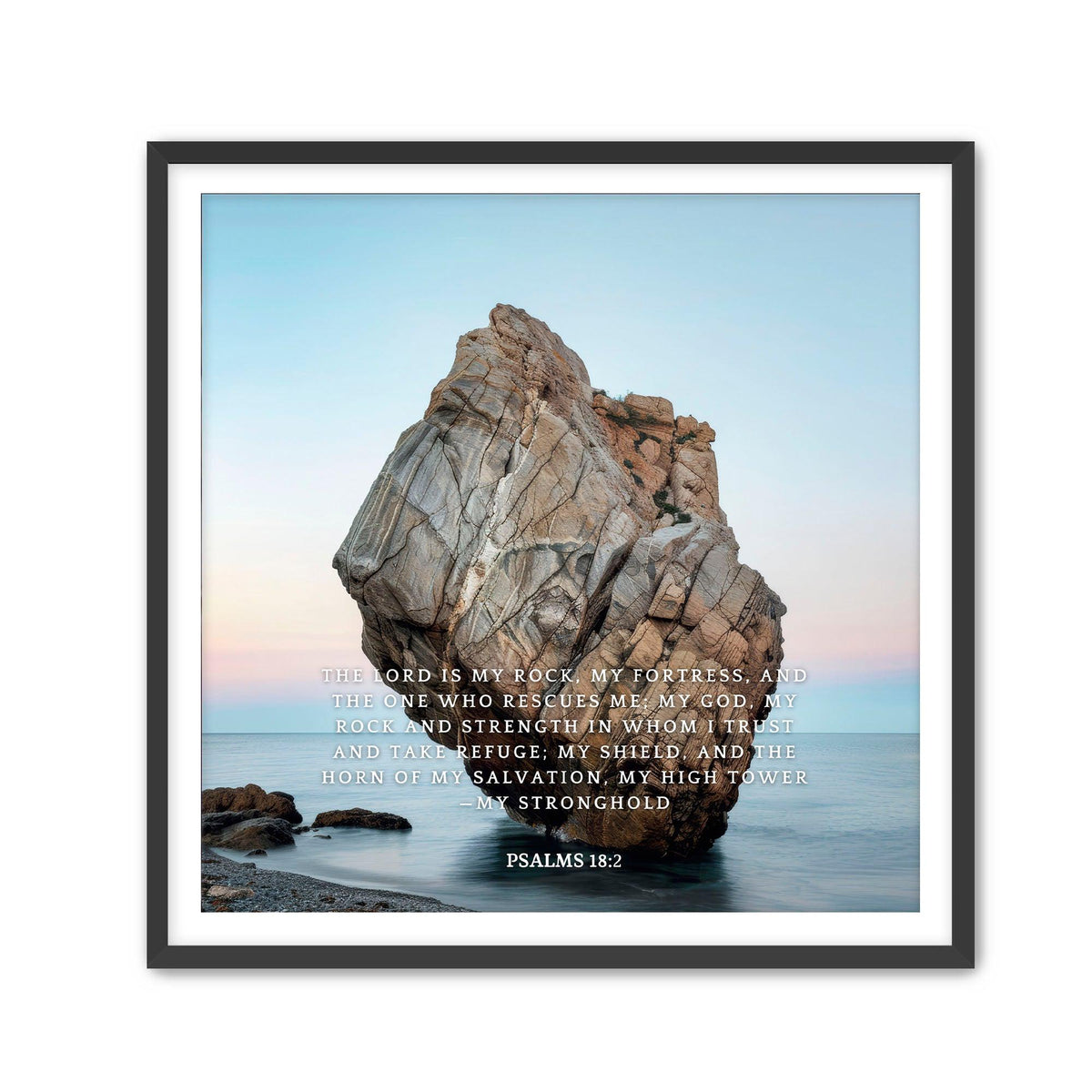 Psalms 18:2 Scripture Wall Art – Christian Home Decor