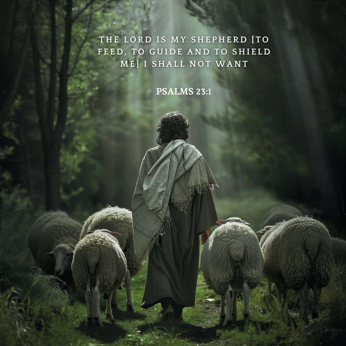 Psalms 23:1 Scripture Art – Christian Wall Decor