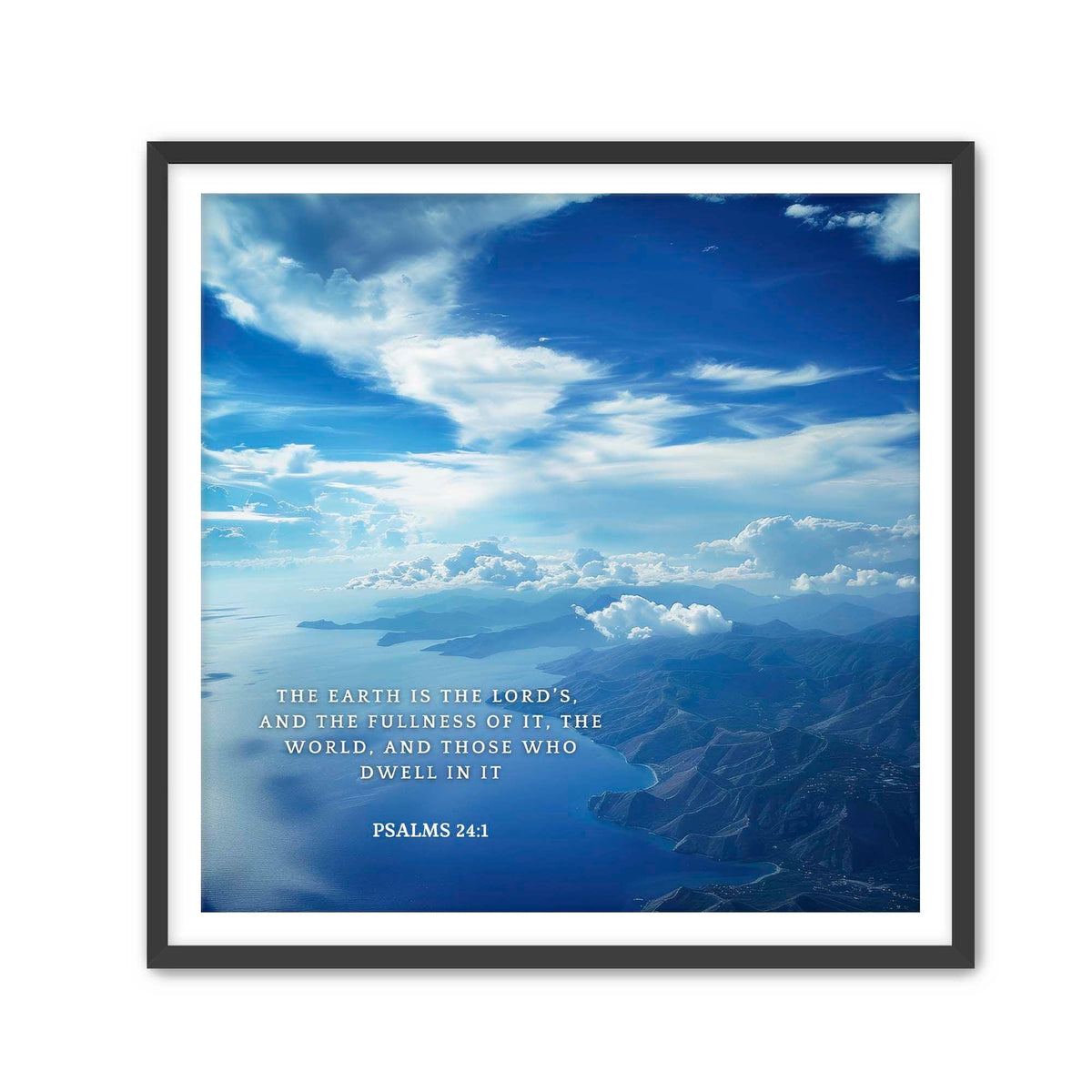 Psalms 24:1 Scripture Art – Christian Home Decor