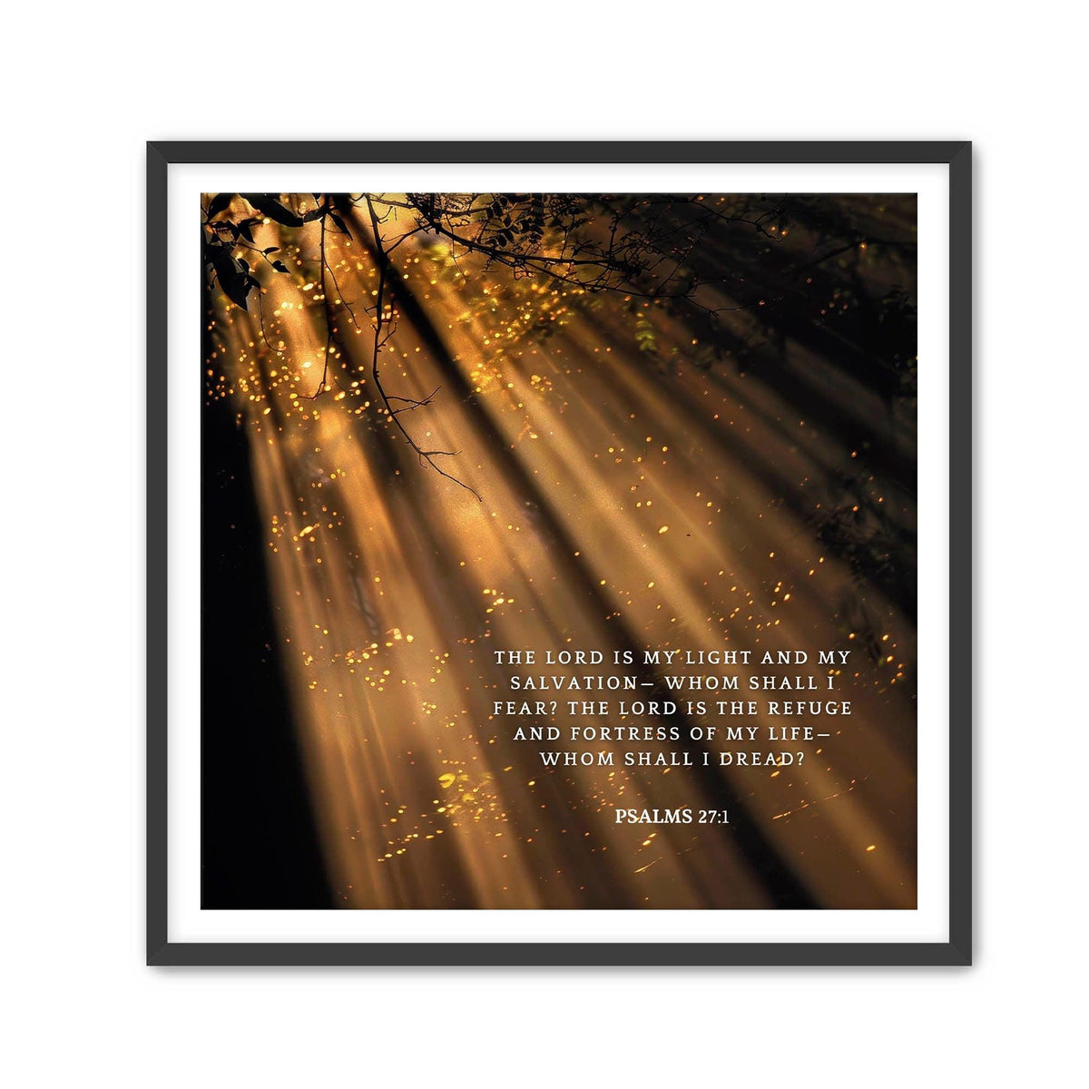 Psalms 27:1 Scripture Art – Christian Home Decor