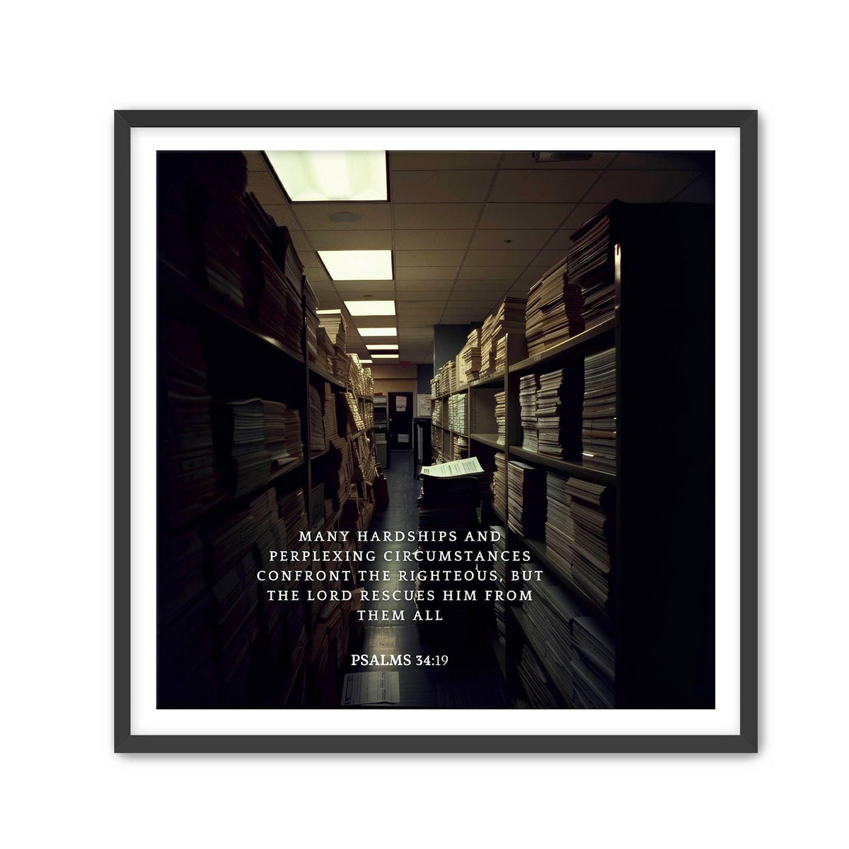 Psalms 34:19 Scripture Wall Art – Christian Home Decor