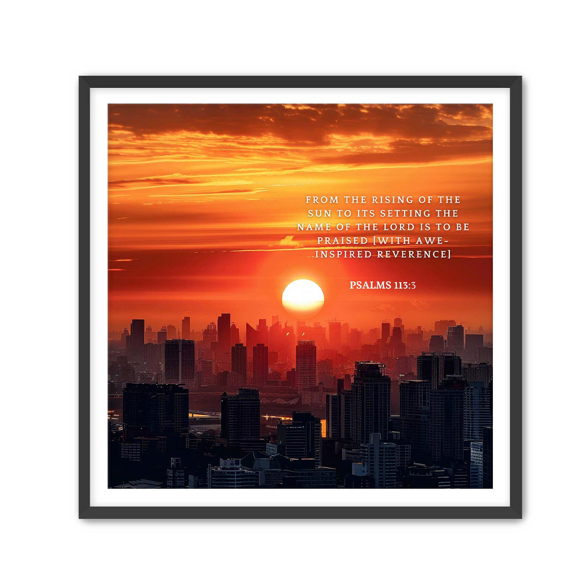 Psalms 113:3 Scripture Wall Art - Christian Home Decor