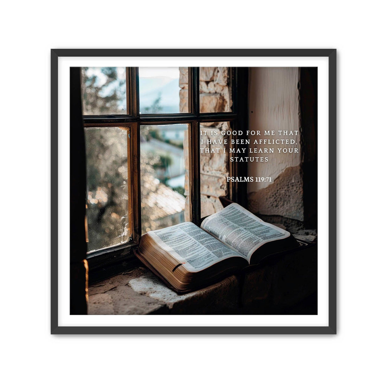 Psalms 119:71 Print – Bible Verse Christian Wall Art