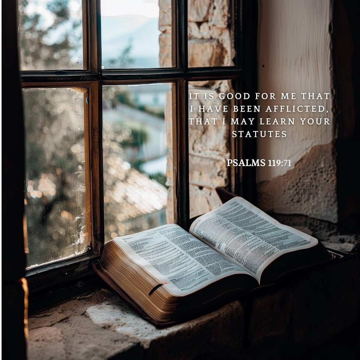 Psalms 119:71 Print – Bible Verse Christian Wall Art