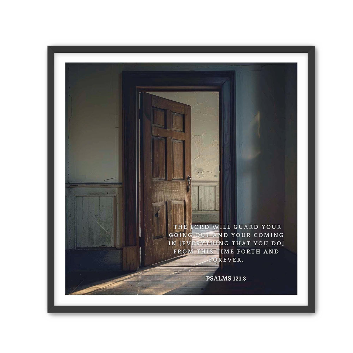 Psalms 121:8 Scripture Art – Christian Home Decor